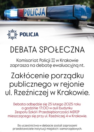 Plakat dotyczący debaty społecznej