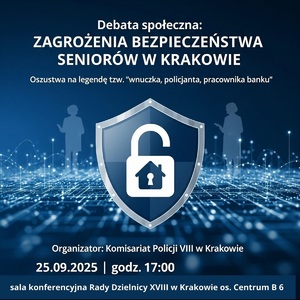 Plakat zapowiadający debatę społeczną