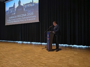 Zastępca Prokuratora Okręgowego w Krakowie podczas przemówienia