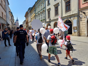policjanci w trakcie marszu