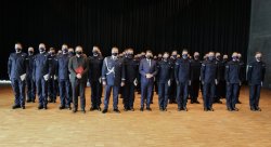 policjanci podczas ceremonii ślubowania